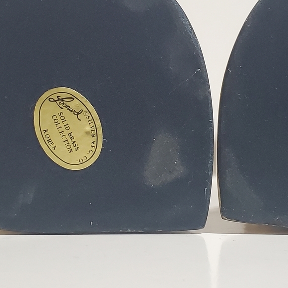 VINTAGE Solid Brass Mallard Duck Bookends / Brass Metal Duck Bookends by Leonard - Picture 9 of 15